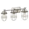 Seaport 3-Light Pewter Bath Vanity Light by Golden Lighting