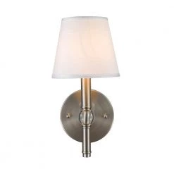 Waverly Collection 1-Light Pewter Sconce by Golden Lighting