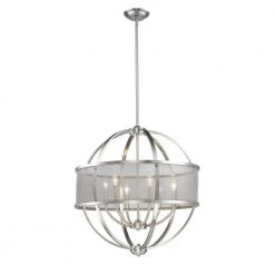 Colson PW 6-Light Pewter Chandelier by Golden Lighting 11 Colson PW 6-Light Pewter Chandelier by Golden Lighting -Golden Lighting Shop pewter pewter shade golden lighting chandeliers 3167 6 pw pw 4f 1000