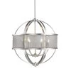 Colson PW 6-Light Pewter Chandelier by Golden Lighting