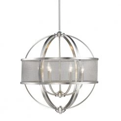 Colson PW 6-Light Pewter Chandelier by Golden Lighting