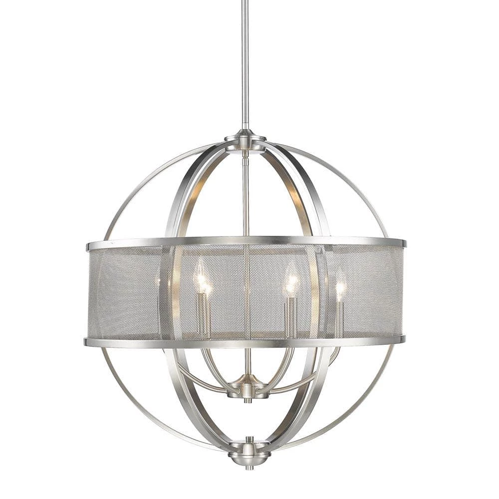 Colson PW 6-Light Pewter Chandelier by Golden Lighting 3 Colson PW 6-Light Pewter Chandelier by Golden Lighting