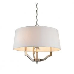 Waverly Collection 3-Light Pewter Semi-Flush Light by Golden Lighting -Golden Lighting Shop pewter with chrome shade golden lighting flush mount lights 500sfmppwcwh 44 1000