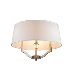 Waverly Collection 3-Light Pewter Semi-Flush Light by Golden Lighting -Golden Lighting Shop pewter with chrome shade golden lighting flush mount lights 500sfmppwcwh 4f 1000