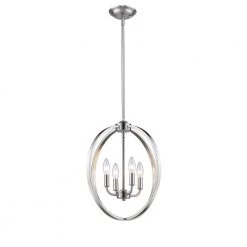 Colson PW 4-Light Pewter Chandelier by Golden Lighting -Golden Lighting Shop pewter with no shade golden lighting chandeliers 3167 4p pw 4f 1000