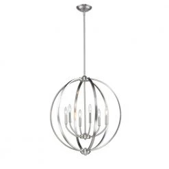 Colson PW 6-Light Pewter Chandelier by Golden Lighting 9 Colson PW 6-Light Pewter Chandelier by Golden Lighting -Golden Lighting Shop pewter with no shade golden lighting chandeliers 3167 6 pw 4f 1000
