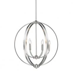 Colson PW 6-Light Pewter Chandelier by Golden Lighting