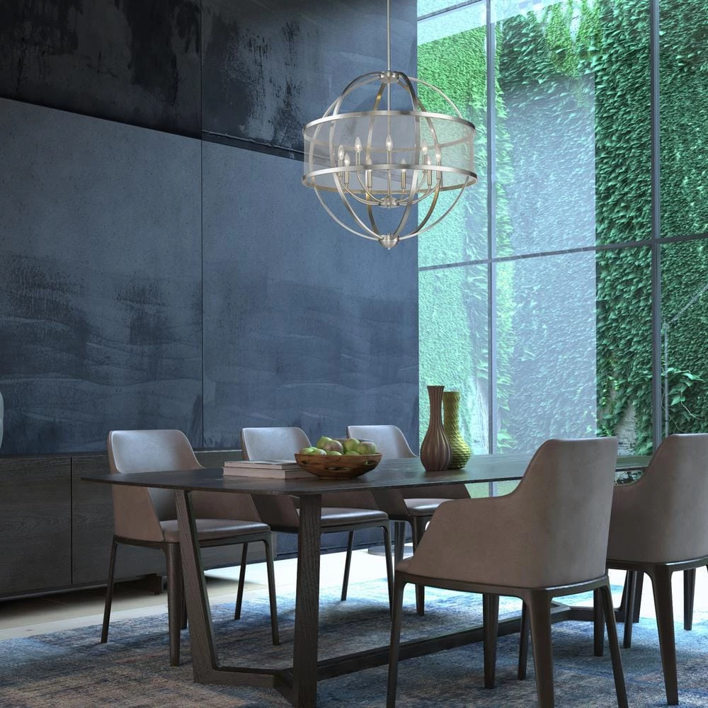 Colson PW 9-Light Pewter Chandelier by Golden Lighting 6 Colson PW 9-Light Pewter Chandelier by Golden Lighting - Image 4