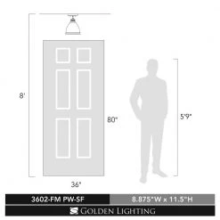 Duncan 1-Light Pewter Flush Mount with Seafoam Shade by Golden Lighting 7 Duncan 1-Light Pewter Flush Mount with Seafoam Shade by Golden Lighting -Golden Lighting Shop pewter with sea foam shade golden lighting flush mount lights 3602 fm pw sf 4f 1000