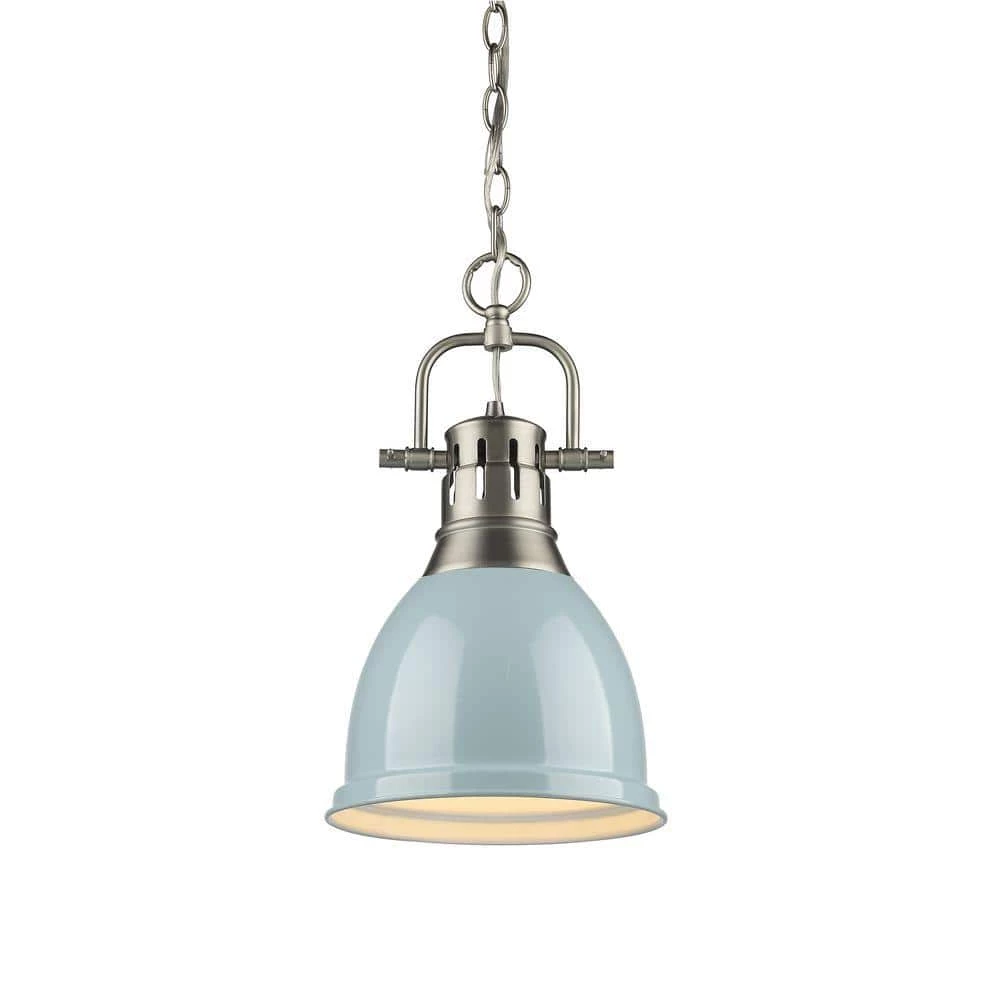 Duncan Collection 1-Light Pewter Mini Pendant by Golden Lighting 3 Duncan Collection 1-Light Pewter Mini Pendant by Golden Lighting