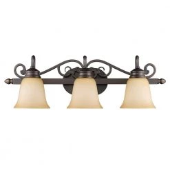 Belle Meade Collection 3-Light Rubbed Bronze Bath Vanity Light by Golden Lighting 14 Belle Meade Collection 3-Light Rubbed Bronze Bath Vanity Light by Golden Lighting -Golden Lighting Shop rubbed bronze 3 light golden lighting vanity lighting 073mprbz 44 1000