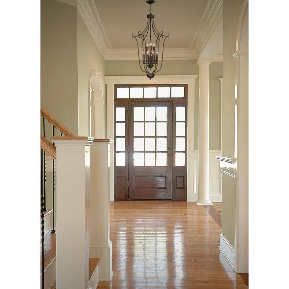 Maddox Collection 9-Light Rubbed Bronze 2-Tier Chandelier by Golden Lighting 13 Maddox Collection 9-Light Rubbed Bronze 2-Tier Chandelier by Golden Lighting - Image 11