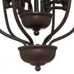 Maddox Collection 9-Light Rubbed Bronze 2-Tier Chandelier by Golden Lighting 21 Maddox Collection 9-Light Rubbed Bronze 2-Tier Chandelier by Golden Lighting -Golden Lighting Shop rubbed bronze finish golden lighting chandeliers 4279mprbz 4f 1000