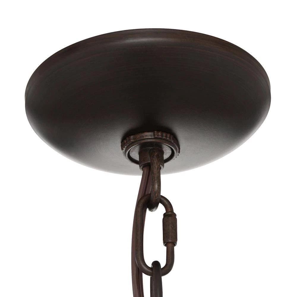 Maddox Collection 9-Light Rubbed Bronze 2-Tier Chandelier by Golden Lighting 8 Maddox Collection 9-Light Rubbed Bronze 2-Tier Chandelier by Golden Lighting - Image 6