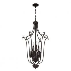 Maddox Collection 9-Light Rubbed Bronze 2-Tier Chandelier by Golden Lighting 19 Maddox Collection 9-Light Rubbed Bronze 2-Tier Chandelier by Golden Lighting -Golden Lighting Shop rubbed bronze finish golden lighting chandeliers 4279mprbz 77 1000