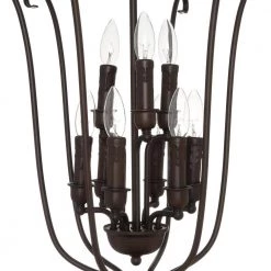 Maddox Collection 9-Light Rubbed Bronze 2-Tier Chandelier by Golden Lighting 20 Maddox Collection 9-Light Rubbed Bronze 2-Tier Chandelier by Golden Lighting -Golden Lighting Shop rubbed bronze finish golden lighting chandeliers 4279mprbz c3 1000