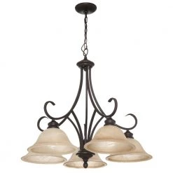 Lancaster Collection 5-Light Rubbed Bronze Chandelier by Golden Lighting -Golden Lighting Shop rubbed bronze golden lighting chandeliers 005d5mprbz 1d 1000