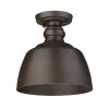 Holmes 1-Light Rubbed Bronze Flush Mount by Golden Lighting 2 Holmes 1-Light Rubbed Bronze Flush Mount by Golden Lighting -Golden Lighting Shop rubbed bronze golden lighting flush mount lights 0316 fm rbz 64 1000