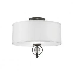 Cerchi 2-Light Rubbed Bronze with Opal Satin Shade Semi-Flush Mount by Golden Lighting -Golden Lighting Shop rubbed bronze golden lighting flush mount lights 1030 fm rbz 44 1000