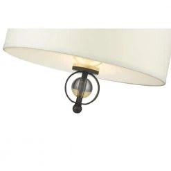 Cerchi 2-Light Rubbed Bronze with Opal Satin Shade Semi-Flush Mount by Golden Lighting -Golden Lighting Shop rubbed bronze golden lighting flush mount lights 1030 fm rbz 4f 1000