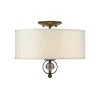 Cerchi 2-Light Rubbed Bronze with Opal Satin Shade Semi-Flush Mount by Golden Lighting -Golden Lighting Shop rubbed bronze golden lighting flush mount lights 1030 fm rbz 64 1000