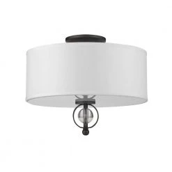Cerchi 2-Light Rubbed Bronze with Opal Satin Shade Semi-Flush Mount by Golden Lighting -Golden Lighting Shop rubbed bronze golden lighting flush mount lights 1030 fm rbz fa 1000