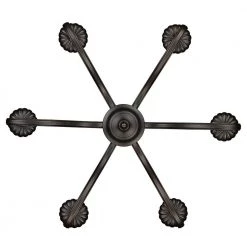 Larrick 26.625 in. 6-Light Rubbed Bronze Semi-Flush Mount by Golden Lighting -Golden Lighting Shop rubbed bronze golden lighting flush mount lights 3712 6sf rbz 44 1000