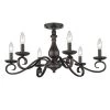 Larrick 26.625 in. 6-Light Rubbed Bronze Semi-Flush Mount by Golden Lighting 1 Larrick 26.625 in. 6-Light Rubbed Bronze Semi-Flush Mount by Golden Lighting -Golden Lighting Shop rubbed bronze golden lighting flush mount lights 3712 6sf rbz 64 1000