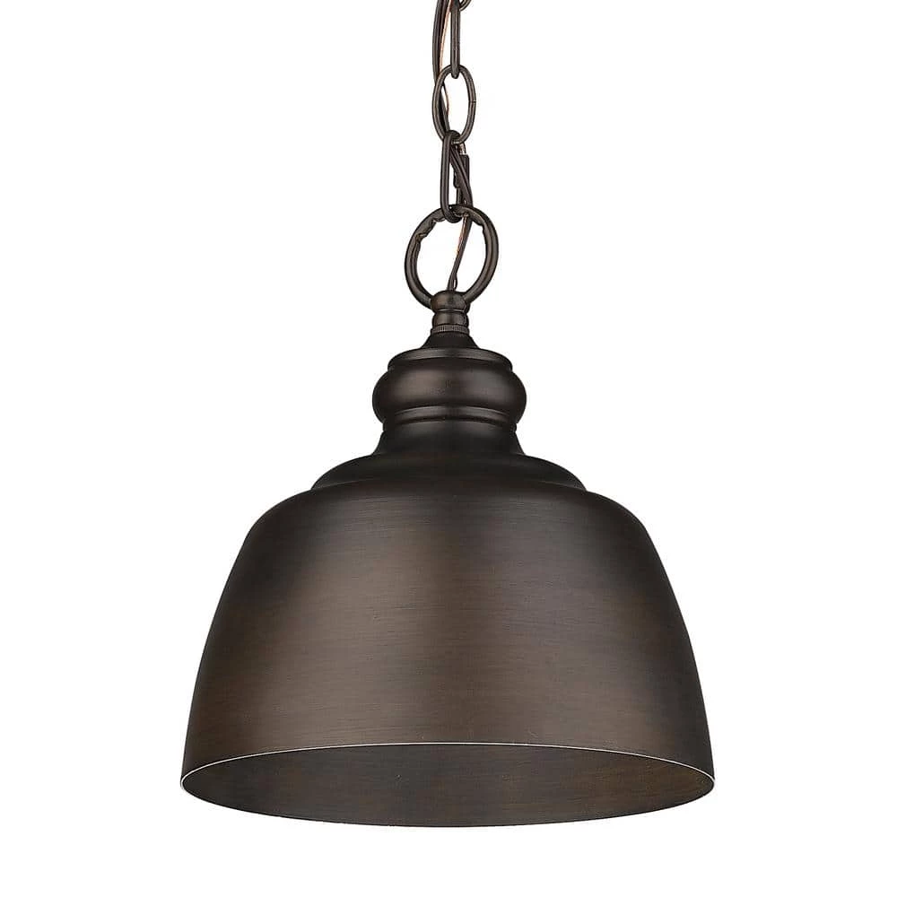 Holmes 1-Light Rubbed Bronze Standard Pendant Light by Golden Lighting 3 Holmes 1-Light Rubbed Bronze Standard Pendant Light by Golden Lighting