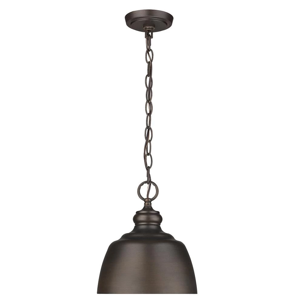 Holmes 1-Light Rubbed Bronze Standard Pendant Light by Golden Lighting 4 Holmes 1-Light Rubbed Bronze Standard Pendant Light by Golden Lighting - Image 2