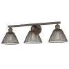 Carver 27.5 in. 3-Lights Rubbed Bronze Vanity Light by Golden Lighting