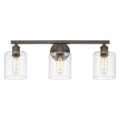 Fisher 25.13 in. 3-Lights Rubbed Bronze Vanity Light by Golden Lighting -Golden Lighting Shop rubbed bronze golden lighting vanity lighting 0306 ba3 rbz clr 4f 1000