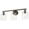 Fisher 25.13 in. 3-Lights Rubbed Bronze Vanity Light by Golden Lighting -Golden Lighting Shop rubbed bronze golden lighting vanity lighting 0306 ba3 rbz clr 64 1000