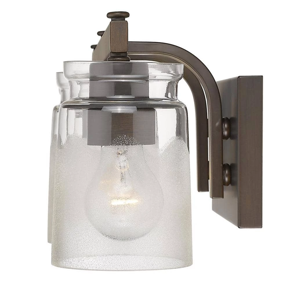 Travers 23.0 in. 3-Lights Rubbed Bronze Vanity Light by Golden Lighting 6 Travers 23.0 in. 3-Lights Rubbed Bronze Vanity Light by Golden Lighting - Image 4