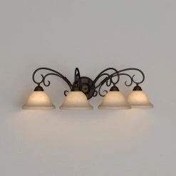 Homestead Collection 4-Light Rubbed Bronze Bath Vanity Light by Golden Lighting -Golden Lighting Shop rubbed bronze golden lighting vanity lighting 606ba4mprbztea d4 1000