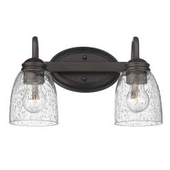 Parrish 13.88 in. 2-Light Bath Vanity by Golden Lighting -Golden Lighting Shop rubbed bronze golden lighting vanity lighting 8001 ba2 rbz sd 1f 1000