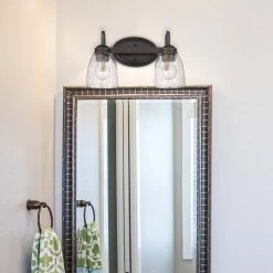 Parrish 13.88 in. 2-Light Bath Vanity by Golden Lighting -Golden Lighting Shop rubbed bronze golden lighting vanity lighting 8001 ba2 rbz sd 44 1000