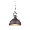 Duncan 1-Light Rubbed Bronze Pendant with Chain by Golden Lighting -Golden Lighting Shop rubbed bronze with rubbed bronze shade golden lighting chandeliers 3602 l rbz rbz 64 1000