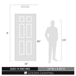 Duncan 2-Light Rubbed Bronze Flush Mount by Golden Lighting 9 Duncan 2-Light Rubbed Bronze Flush Mount by Golden Lighting -Golden Lighting Shop rubbed bronze with rubbed bronze shade golden lighting flush mount lights 3602 14 rbz rbz 1f 1000