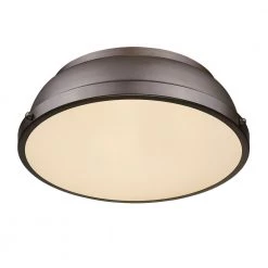 Duncan 2-Light Rubbed Bronze Flush Mount by Golden Lighting 8 Duncan 2-Light Rubbed Bronze Flush Mount by Golden Lighting -Golden Lighting Shop rubbed bronze with rubbed bronze shade golden lighting flush mount lights 3602 14 rbz rbz 4f 1000