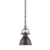 Duncan 1-Light Rubbed Bronze Mini Pendant with Rubbed Bronze Shade (Chain) by Golden Lighting 2 Duncan 1-Light Rubbed Bronze Mini Pendant with Rubbed Bronze Shade (Chain) by Golden Lighting -Golden Lighting Shop rubbed bronze with rubbed bronze shade golden lighting pendant lights 3602 m1l rbz rbz 64 1000