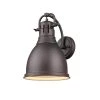 Duncan Rubbed Bronze Sconce by Golden Lighting -Golden Lighting Shop rubbed bronze with rubbed bronze shade golden lighting wall sconces 3602 1w rbz rbz 64 1000