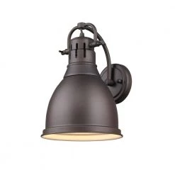 Duncan Rubbed Bronze Sconce by Golden Lighting