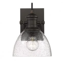 Hines 4.625 in. Rubbed Bronze with Seeded Glass Sconce by Golden Lighting 9 Hines 4.625 in. Rubbed Bronze with Seeded Glass Sconce by Golden Lighting -Golden Lighting Shop rubbed bronze with seeded glass golden lighting vanity lighting 3118 ba1 rbz sd 4f 1000