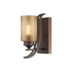 Hidalgo Collection 1-Light Sovereign Bronze Sconce by Golden Lighting 8 Hidalgo Collection 1-Light Sovereign Bronze Sconce by Golden Lighting -Golden Lighting Shop sovereign bronze with regal glass golden lighting wall sconces 05bampsbz 4f 1000