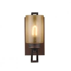 Hidalgo Collection 1-Light Sovereign Bronze Sconce by Golden Lighting