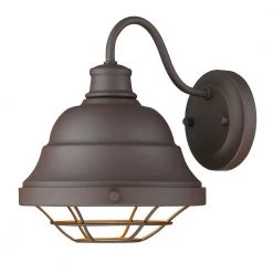 Bartlett 1-Light Textured Bronze Outdoor Wall Lantern Sconce by Golden Lighting -Golden Lighting Shop textured bronze golden lighting outdoor sconces 7316 owm tbz 40 1000