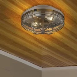 Seaport 2-Light Textured Bronze Seeded Glass Outdoor Flushmount by Golden Lighting -Golden Lighting Shop textured bronze seeded glass golden lighting outdoor flush mount lights 9808 ofm tbz sd 44 1000