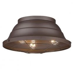 Bartlett 16.38 in. 3-Light Textured Bronze (UV) Outdoor Flush Mount by Golden Lighting 12 Bartlett 16.38 in. 3-Light Textured Bronze (UV) Outdoor Flush Mount by Golden Lighting -Golden Lighting Shop textured bronze uv golden lighting flush mount lights 7316 ofm tbz 1f 1000