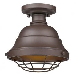 Bartlett 8.63 in. 1-Light Textured Bronze (UV) Outdoor Semi-Flush Mount by Golden Lighting 11 Bartlett 8.63 in. 1-Light Textured Bronze (UV) Outdoor Semi-Flush Mount by Golden Lighting -Golden Lighting Shop textured bronze uv golden lighting flush mount lights 7316 osf tbz 1f 1000